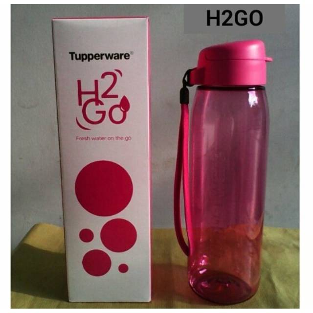 Jual h2go tupperware pink vol 750ml