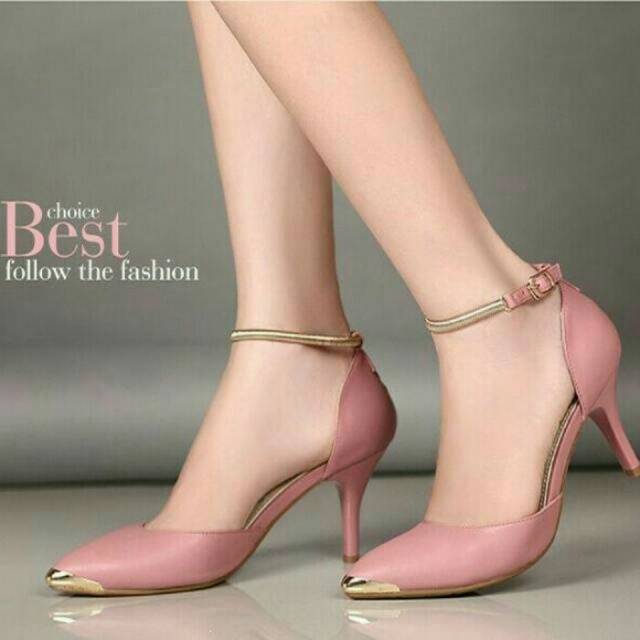 Sandal highheel 5cm salem pink heels heel zara