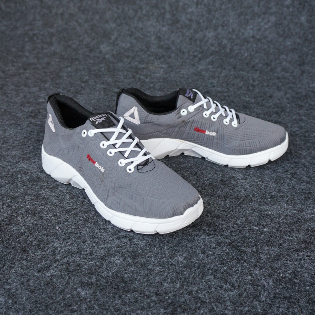 SEPATU PRIA CASUAL REEBOX RUNNING ABU TERBARU TERMURAH