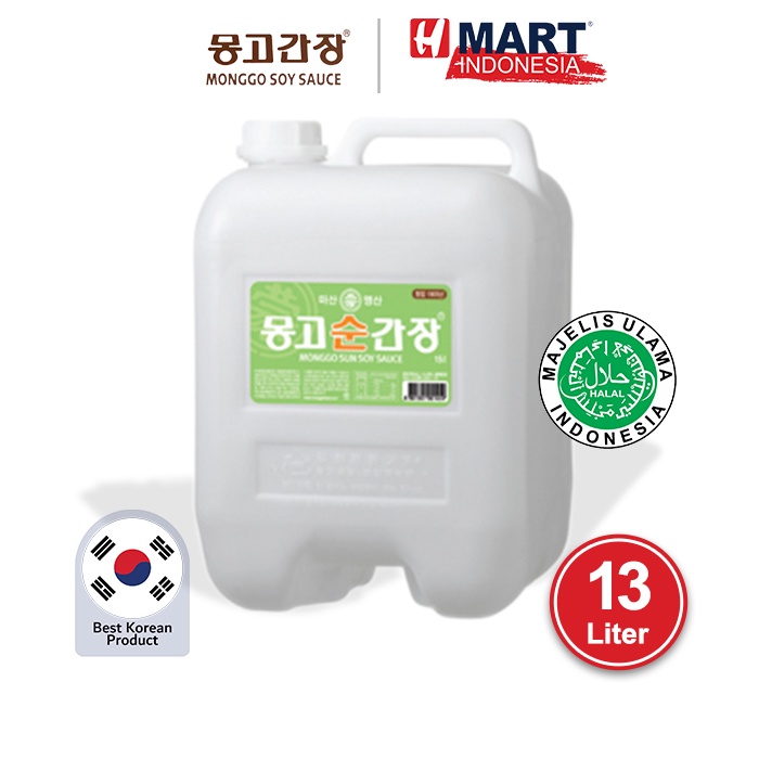 

Monggo Sun Soy Sauce - Kecap Asin Asli Korea 13L - HALAL