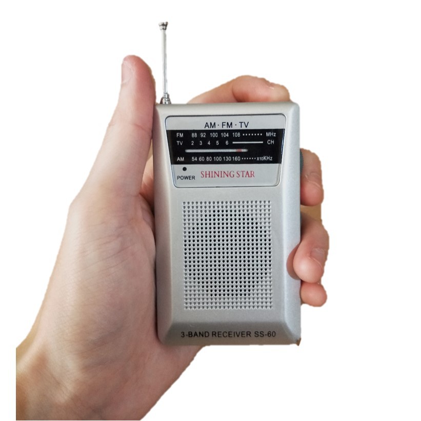 Radio FM AM Shining Star Mini Portable Radio SS 63 Free Earphone dan Baterai