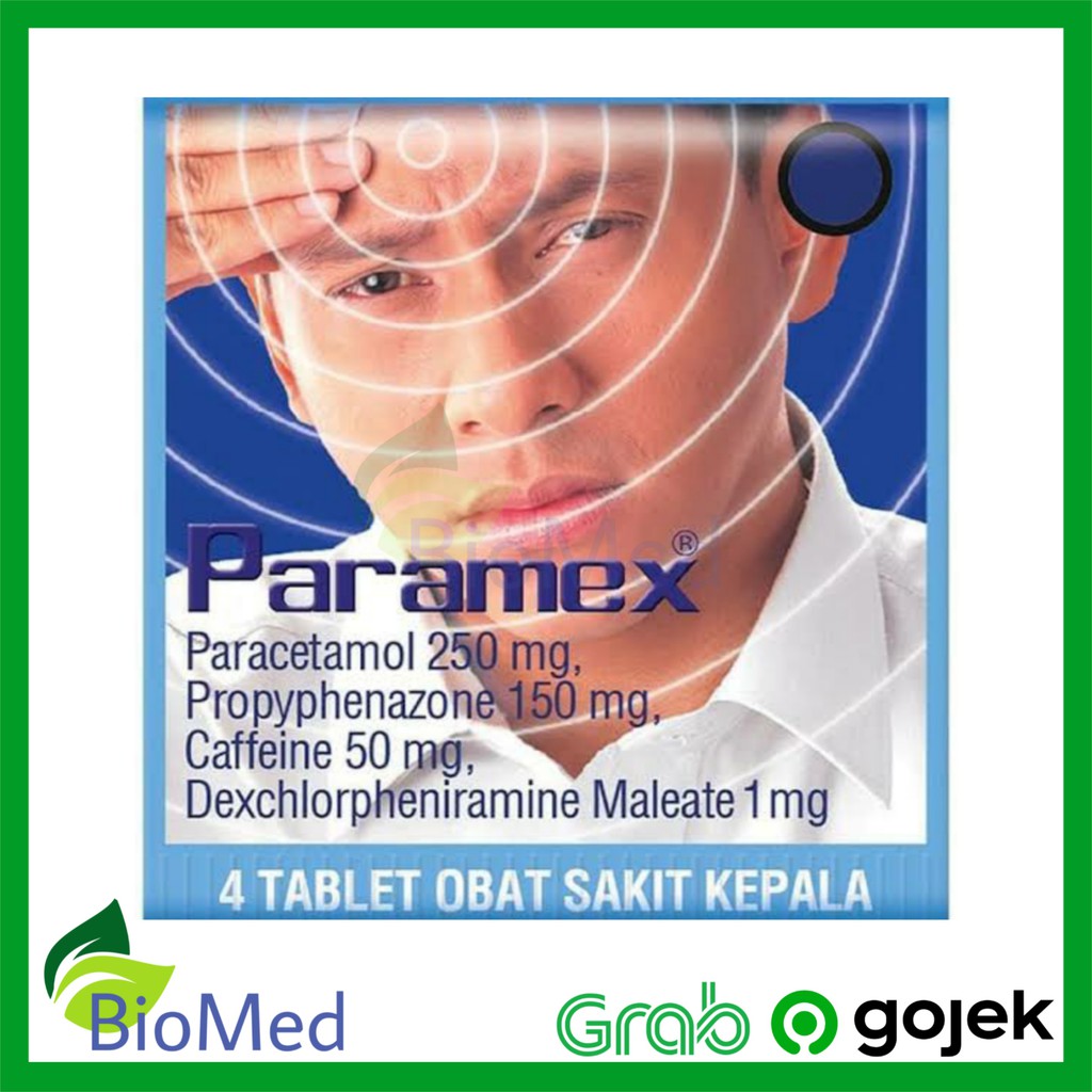 PARAMEX TABLET - Obat Pusing Demam Sakit Kepala Tahan Sakit