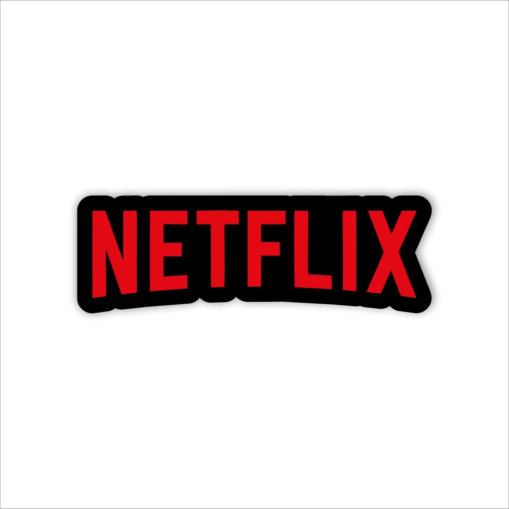 Stiker Sticker Logo Netflix red series Blue Black White Case PhoneLogo Brand Skate Surf Band Aesthet