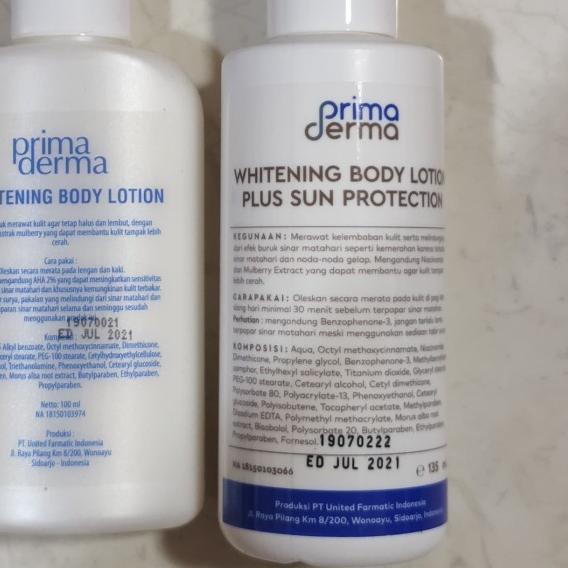 ♞ Paket Primaderma Body Whitening Lotion - Pemutih tubuh Prima Derma ❀