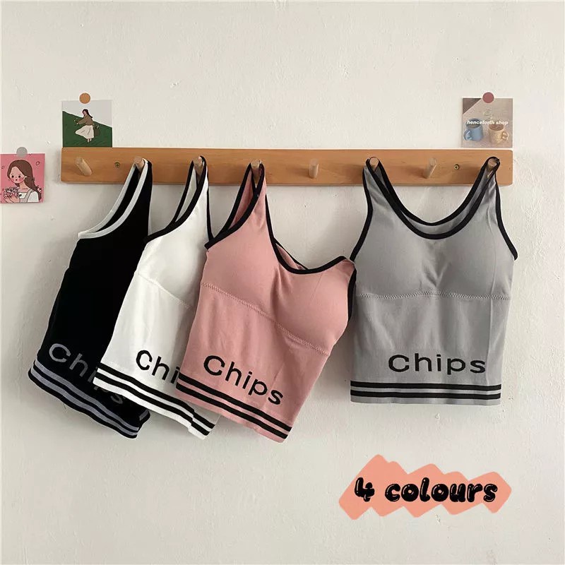 Alibaba1688 Tanktop Sport Bra Chips Pakaian Dalam Wanita Import High Quality Wanita Import