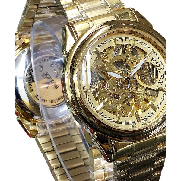 Wow Rolex Skeleton Chain Gold Series GRADE  KW SM SUPER Kekinian