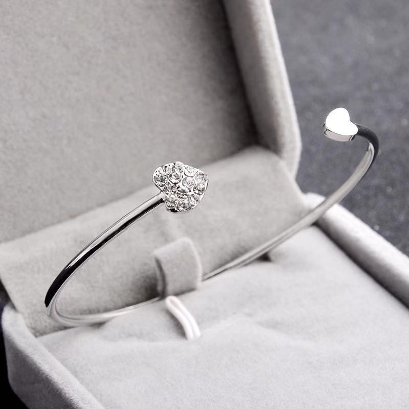 ✿AYN✿ Gelang Open Cuff Motif Love FA93 Model Bangle Korea Murah