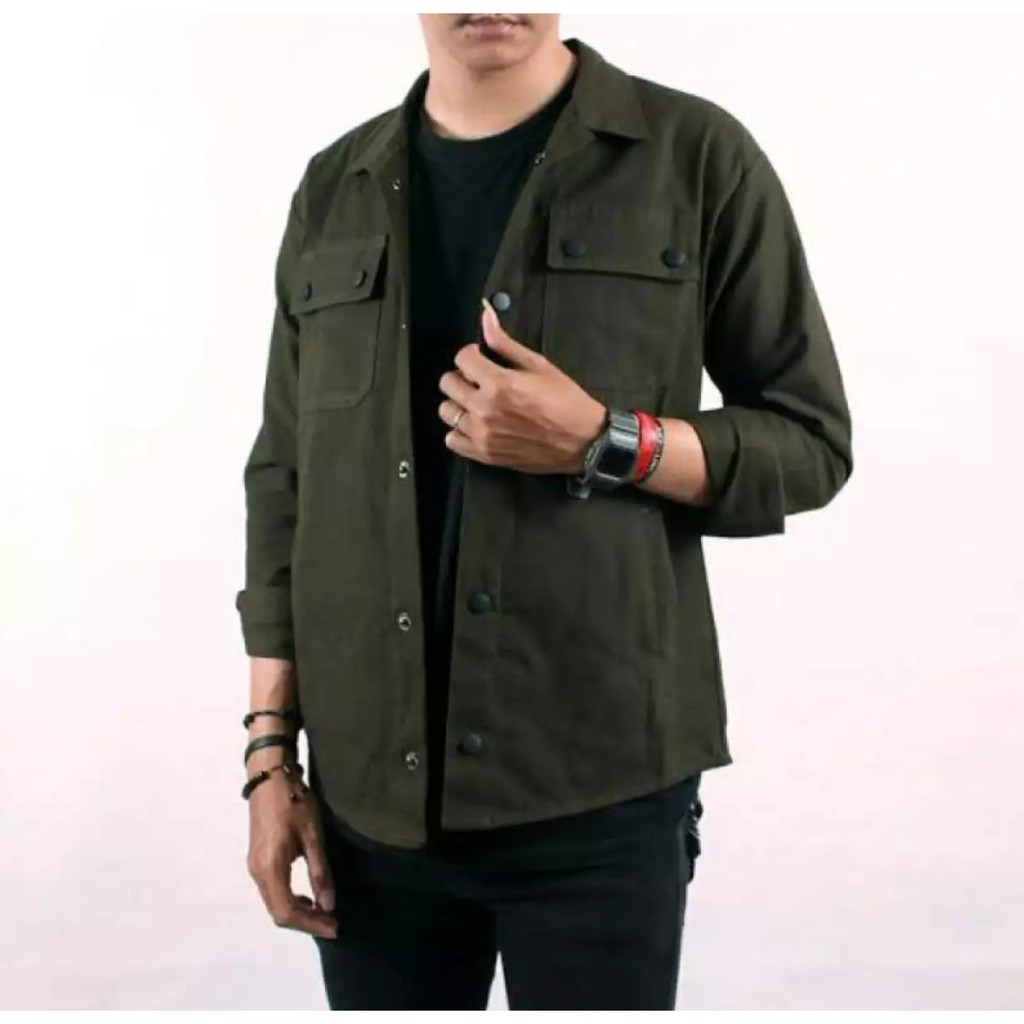 JAKET SEMI PARKA HITAM - JAKET SEMI PARKA HIJAU