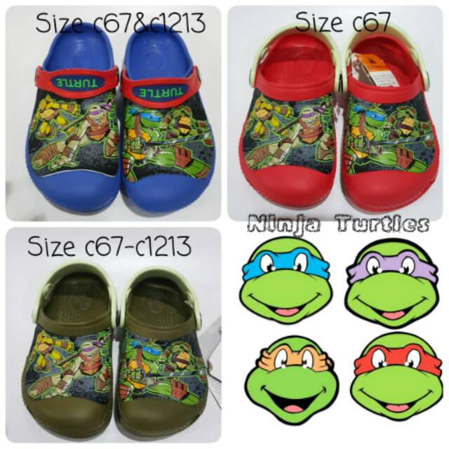 Sandal Anak Crocs Kid Ninja Turtle Custom Clog Kid Kura Kura Ninja