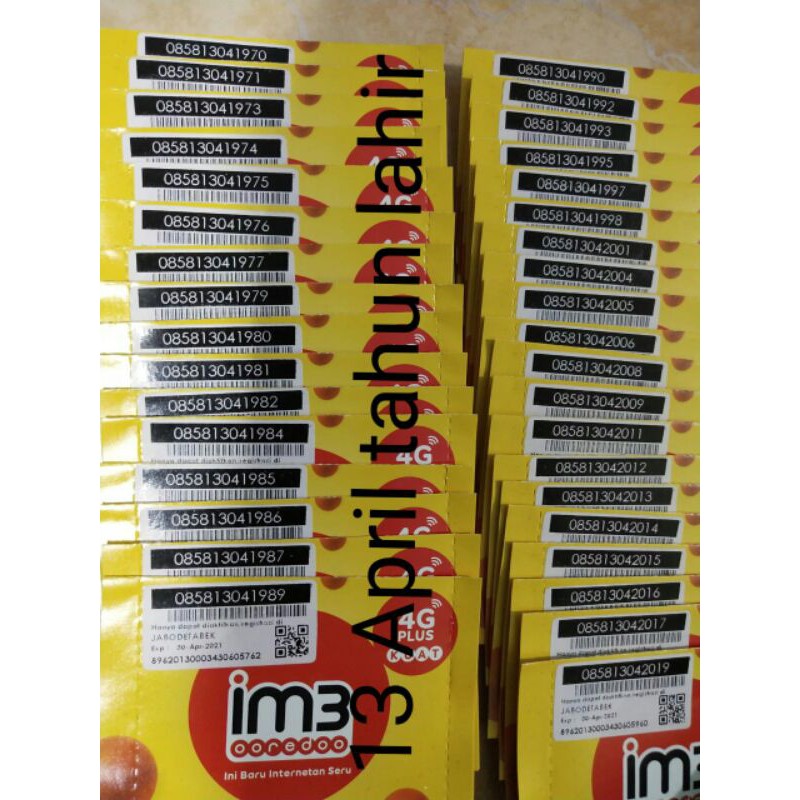 perdana indosat seri tahun 13 april
