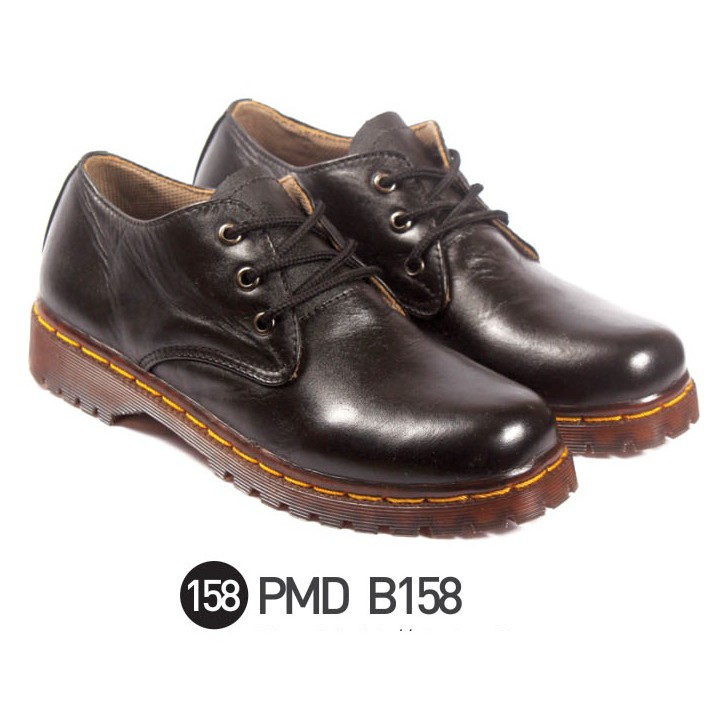 sepatu boots wanita, sepatu botos cewek, sepatu boot docmart, docmart boots kulit PMD B158