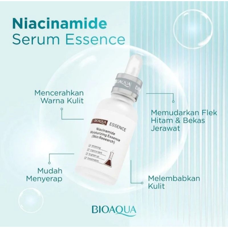 Bioaqua Essence Serum 30ml - Acne Care - Niacinamide - Hyaluronic Acid - Hexapeptide