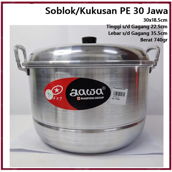 Panci Soblok/Kukusan/Steamer Jawa PE 30 Maspion