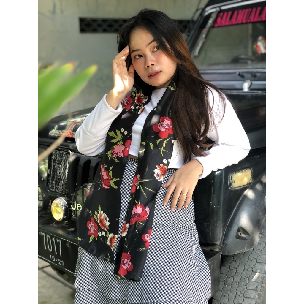 01-20 SYAL Motif Wanita Leher Fashion Batik Neckscarf-LONGs 10