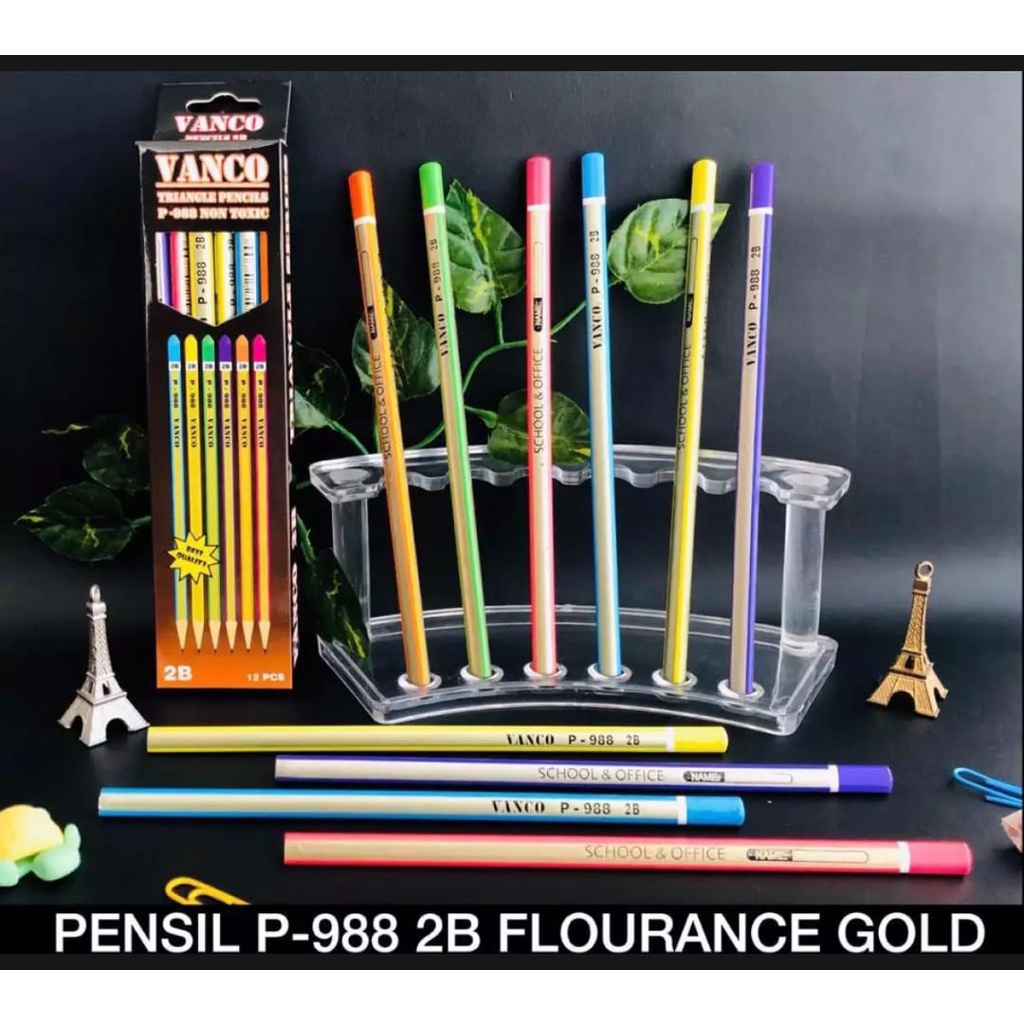 

WS99 - VANCO PENSIL 2B MODEL SEGITIGA P-988 ANEKA WARNA. MUTU TERJAMIN. MURAH