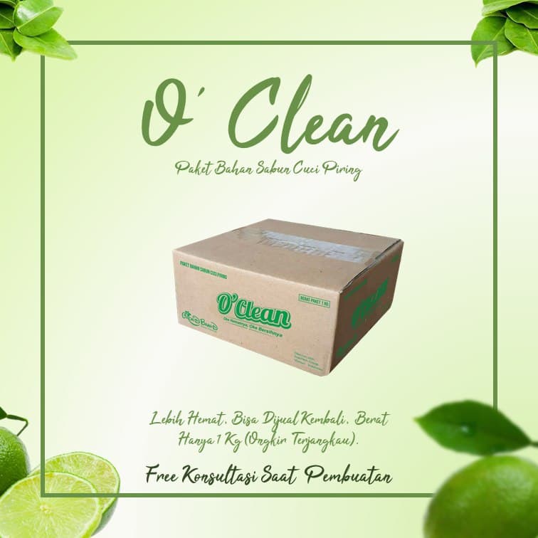 Bahan Sabun Cuci Piring Curah [ORIGINAL] O'Clean | Paket Sabun Cuci Piring | Biang Sabun Cuci Piring