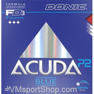 Donic Acuda Blue P2 - Karet Rubber Bet Bat Pingpong Tenis Meja