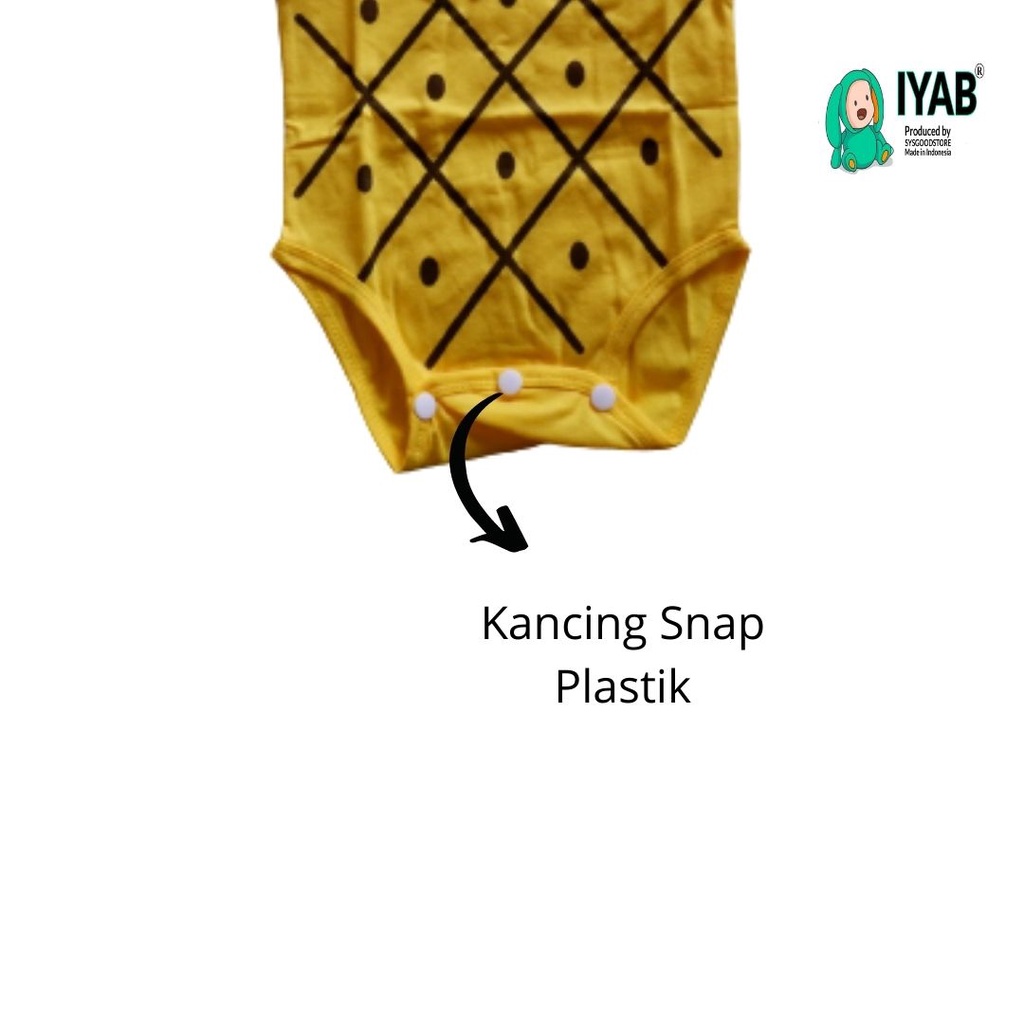IYAB  Baju Bayi Jumpsuit /Jumper Bayi Nanas Unisex Katun-4