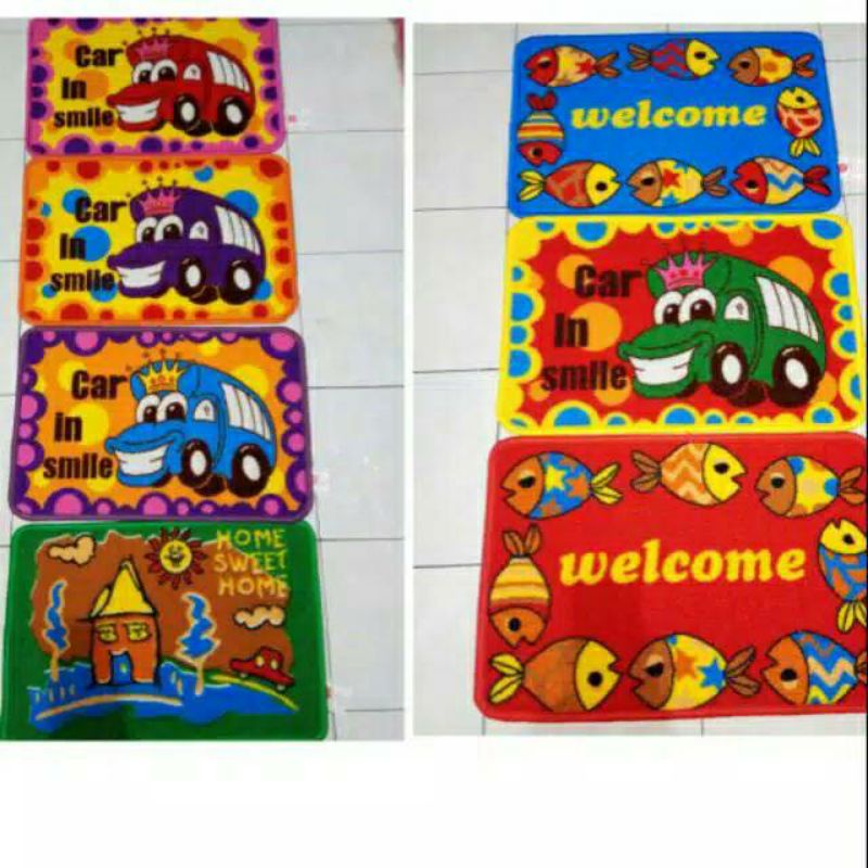 (⭐⭐⭐⭐⭐) keset lantai gambar Addros asli ukuran 40 x 60 cm  karakter