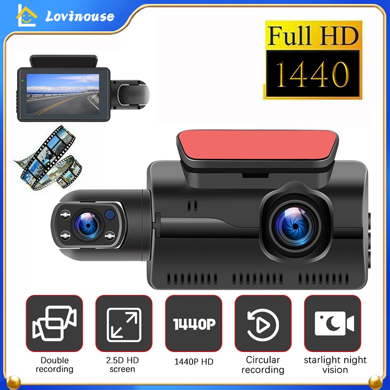 Acroder Dash cam 1440P 3&quot; IPS Screen front built-in night vision Loop Recording