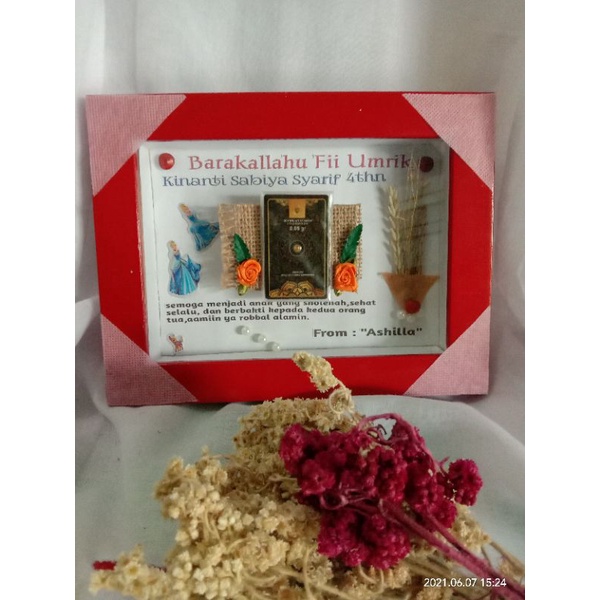 

Logam mulia 0,025gram+Gift frame