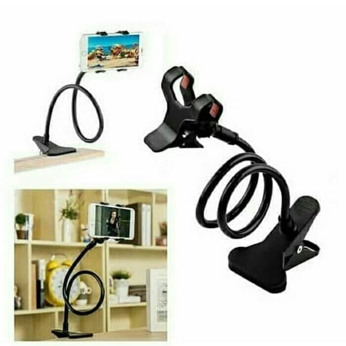 TREND MASAKINI Holder HP jepit leher panjang holder handphone capit lazypod