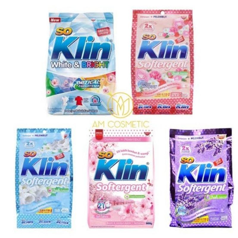 Soklin softergent bubuk 770 gr GRATIS PIRING