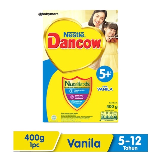 

Dancow 5+ Usia 5-12 Tahun Rasa Coklat/Madu/Vanila 400gr/babymart.