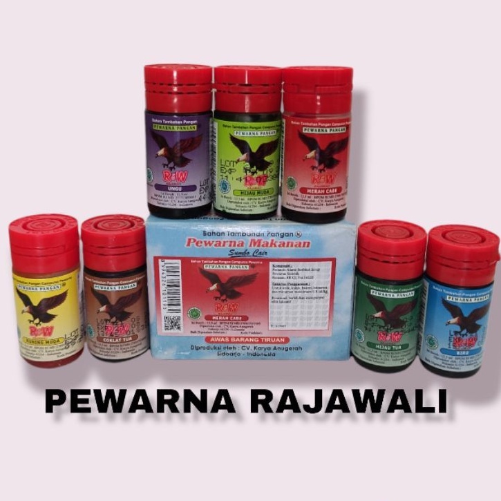 

PEWARNA MAKANAN RAJAWALI 12,5ML / PEWARNA RW / PEWARNA RAJAWALI RW /! PEWARNA MAKANAN / pewarna kue / sumbo / sumba