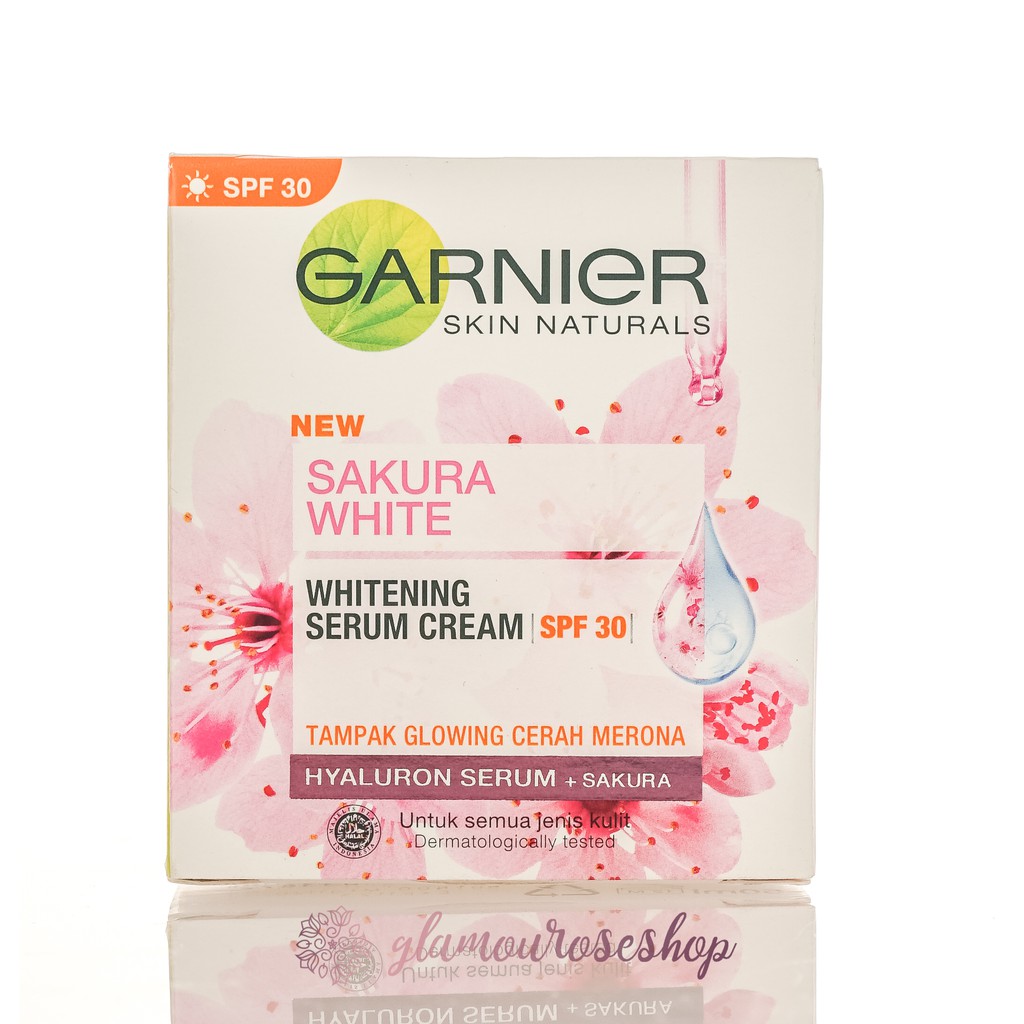 ❤️Glamouroseshop❤️ Garnier Sakura Glow Serum Day Cream SPF30/PA+++ Skin Care - 50 ml - Kulit Glowing (Sakura White) (BIG) / Garnier Sakura White Day Cream / Pelembab Garnier Sakura