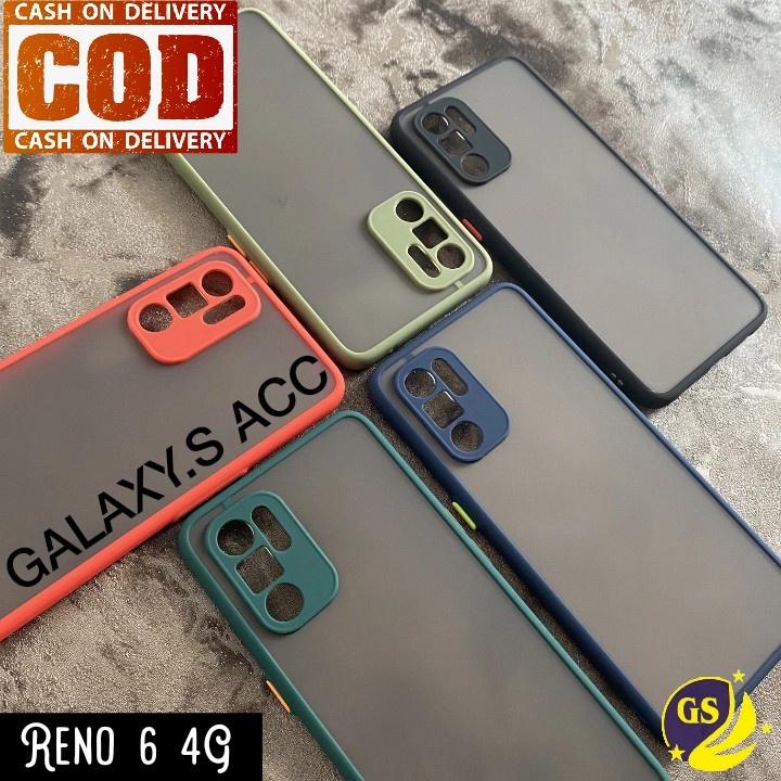 OPPO RENO 6 4G / RENO 6 5G Case Dove + Kamera Matte Transparan Slim Fuze Macaron