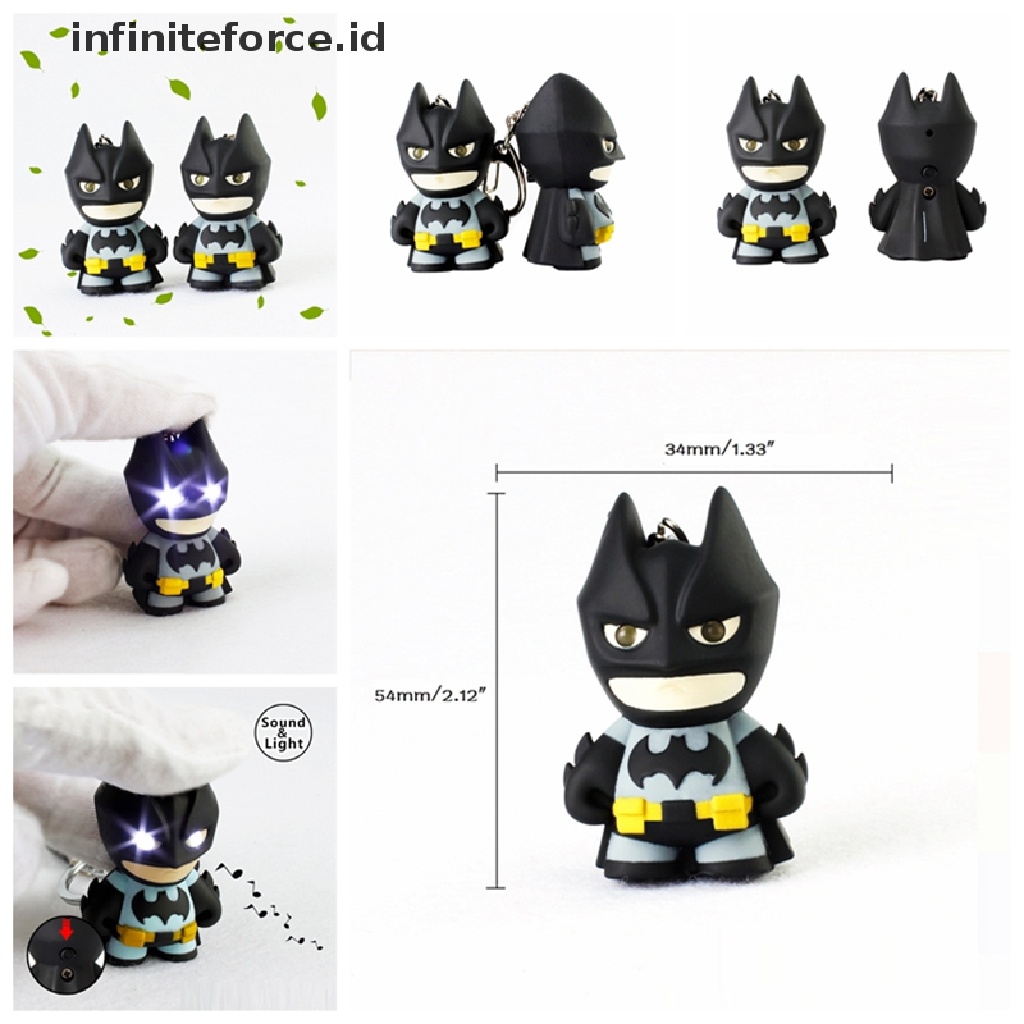 Infiniteforce.id Gantungan Kunci Batman Dengan Lampu Led + Suara