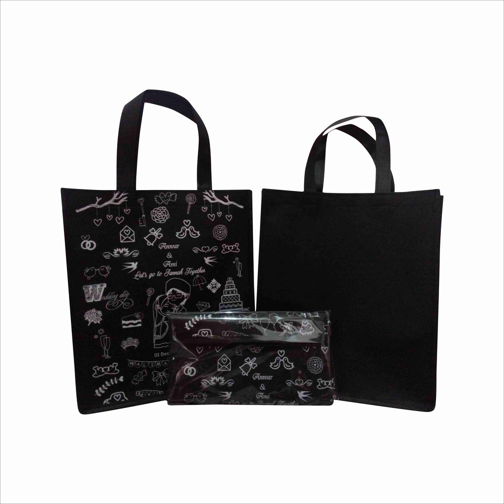 Souvenir Pernikahan Elegan Souvenir Tas Ada Lebar Samping