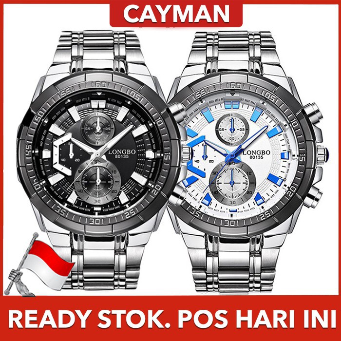 ★ Cayman ★ Longbo Jam Tangan Pria Korea Fashion Stainless Steel Quartz Men Women Analog Watch SW165