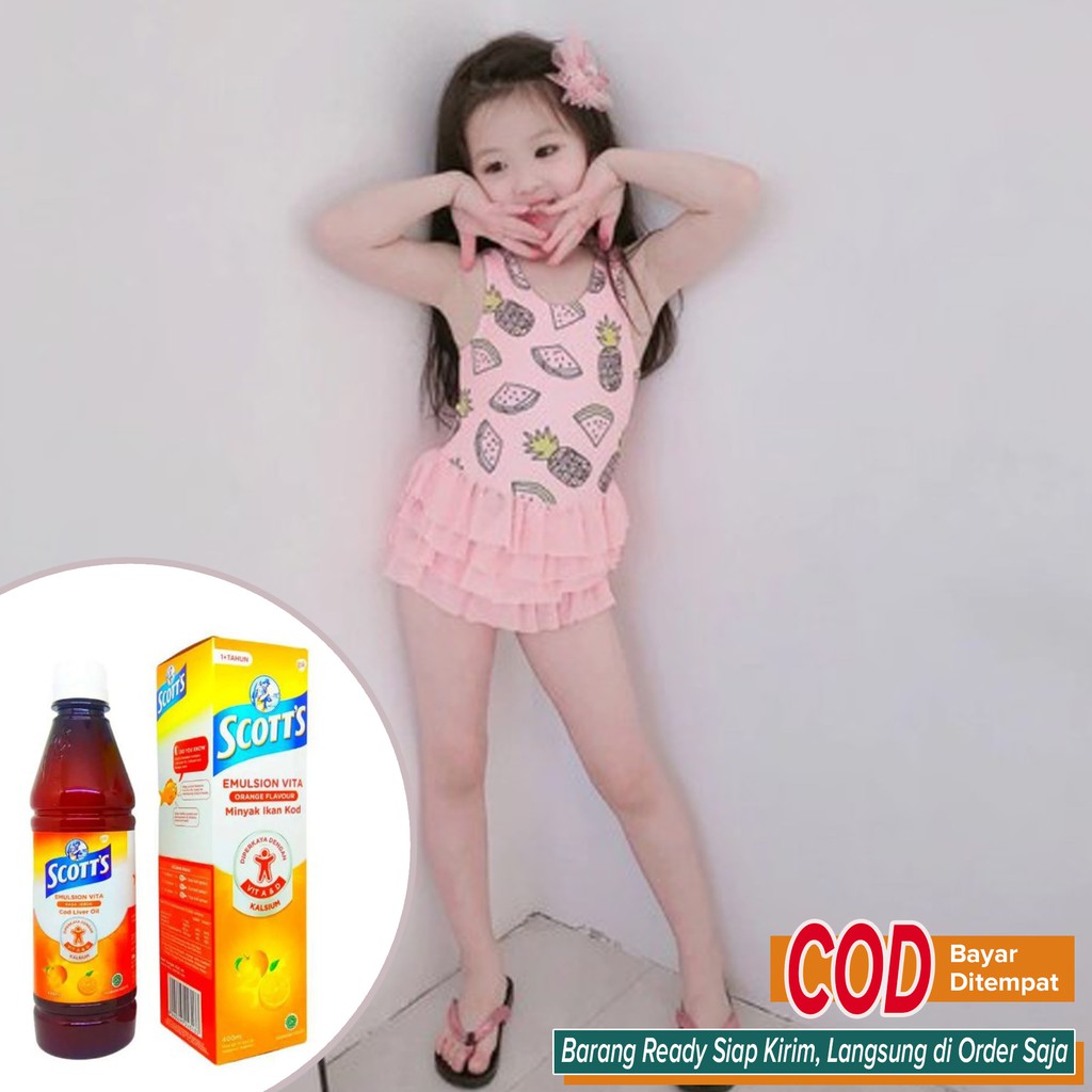 Obat Vitamin Peninggi badan Pertumbuhan Anak AMPUH murah ~ Scott emulsion syrup 200ml