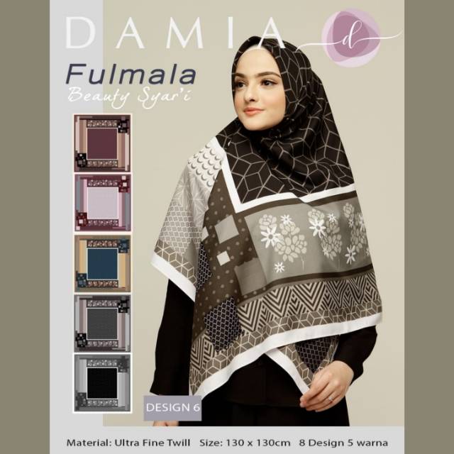 COD Hijab Jilbab Kerudung Segiempat Segi Empat Jumbo Lebar Besar Damia Syari Syar'i