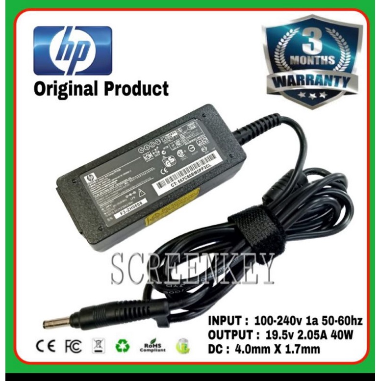 Adaptor Charger HP Mini 110 210 Series 19.5V-2.05A