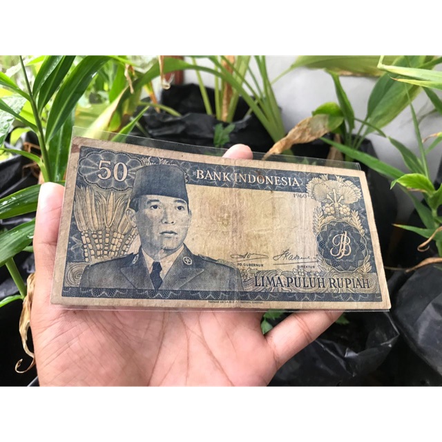 Uang Kuno 50 Rupiah Soekarno VF Biasa 01