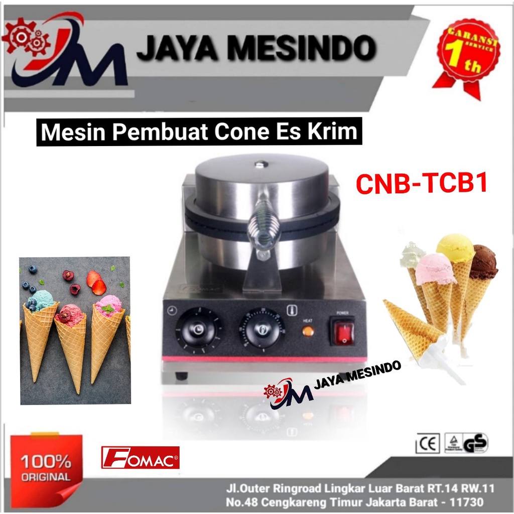 Mesin cetak cone waffle es krim CNB-TCB1 FOMAC