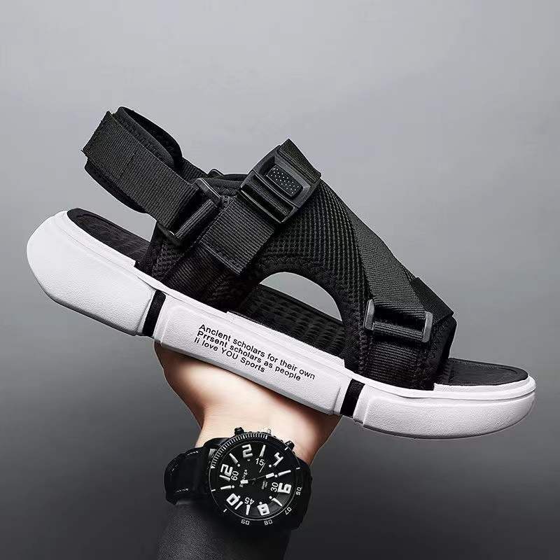 【5 ⭐️  COD + Kirim Hari ini】Sandal Pria Sendal Pria / Pijat Permukaan Sepatu / Sendal Gunung Pria Gaya Jepang Dewasa Tebal Sandal Pria Original Modern Cowok Kekinian Keren Rekreasi Di   Luar Ruangan Fashion Olahraga Sandal Gunung Pria