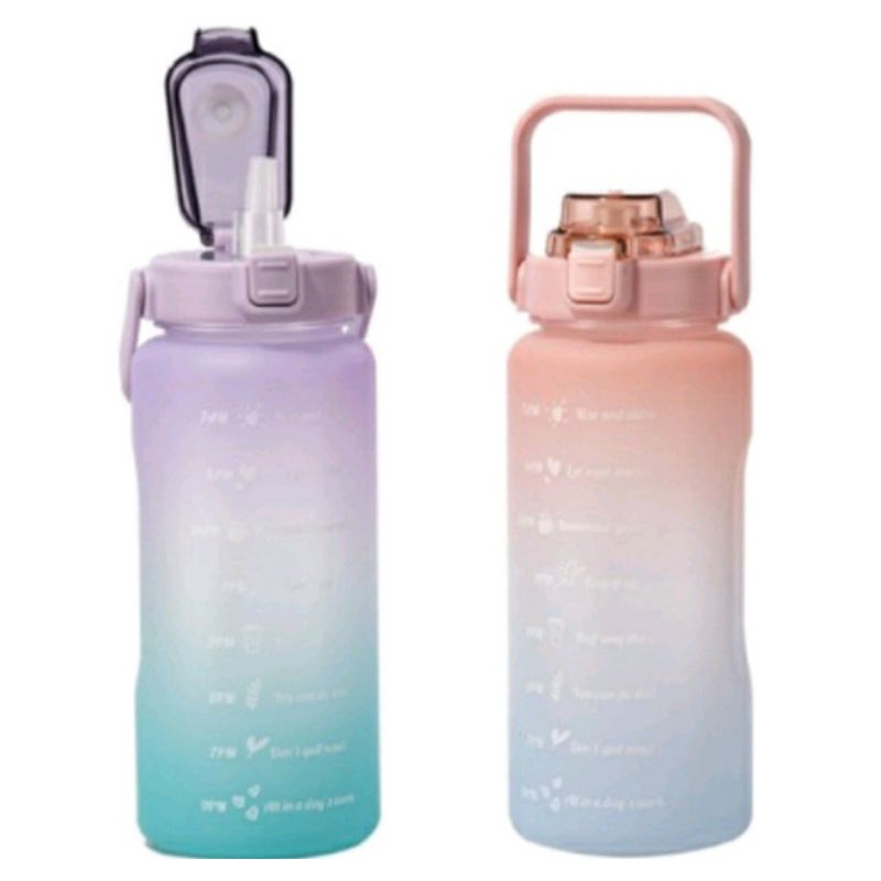 Botol Gradasi 2L/Botol Viral Gradasi/Botol Sticker