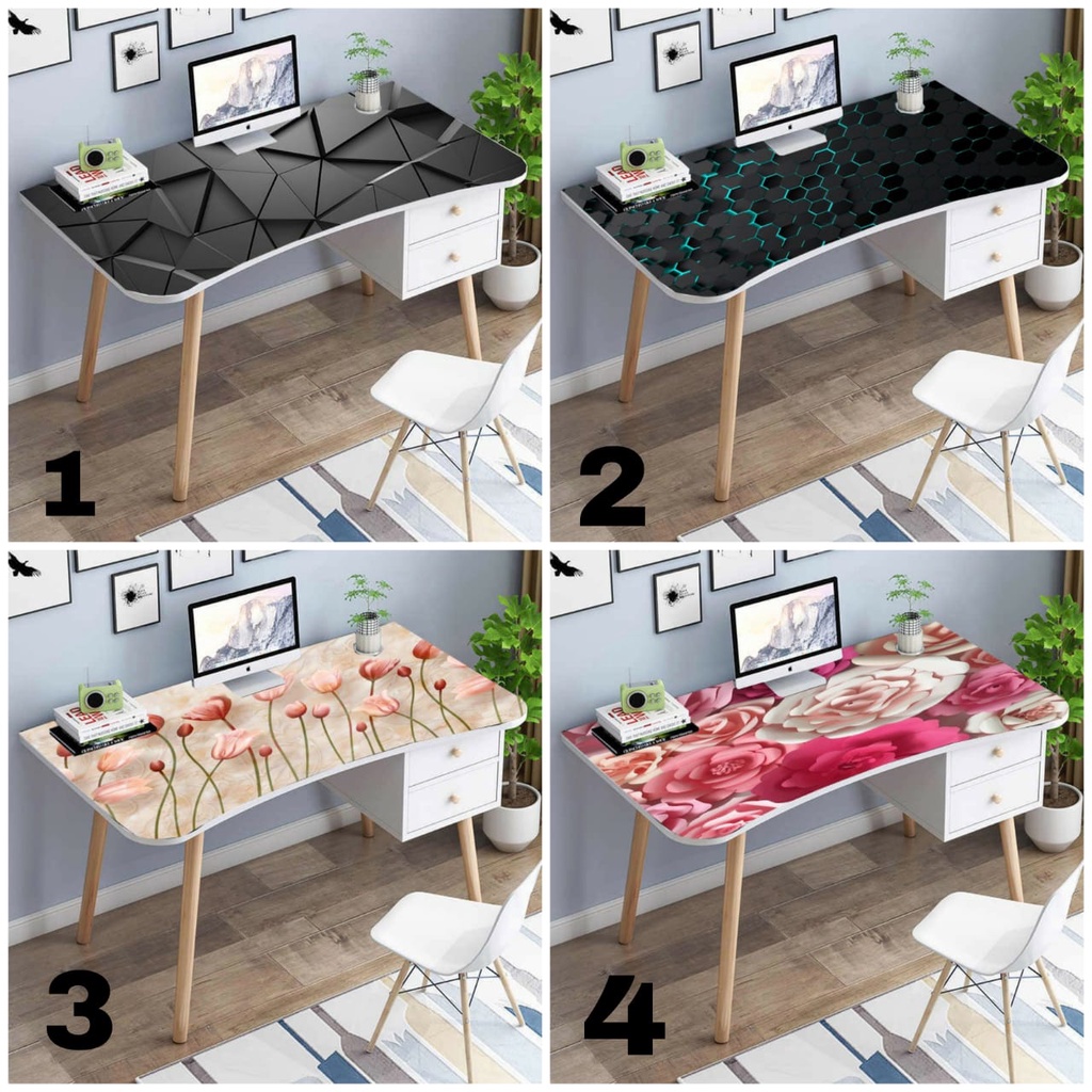 Wallpaper 3D Custom Wall Sticker Cover Meja Lapisan Meja Desk Cover Vinyl Sticker