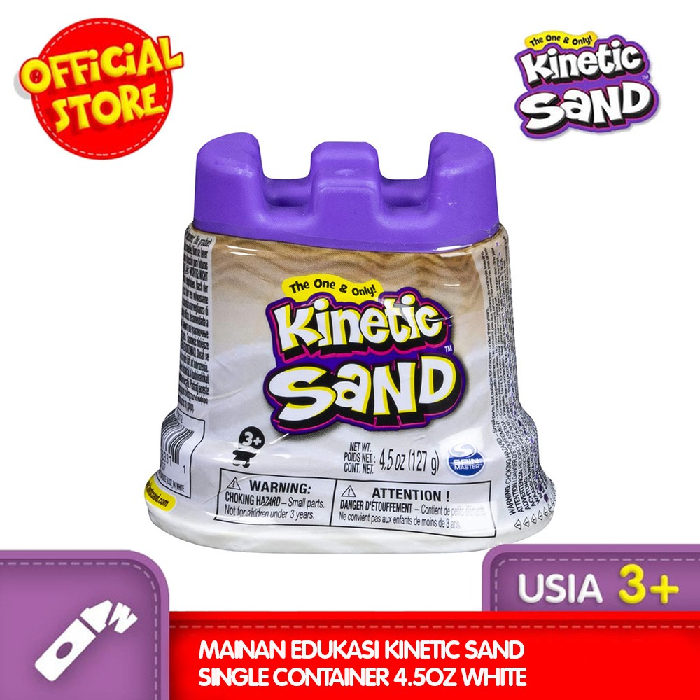 Single Container 4.5oz White Kinetic Sand 