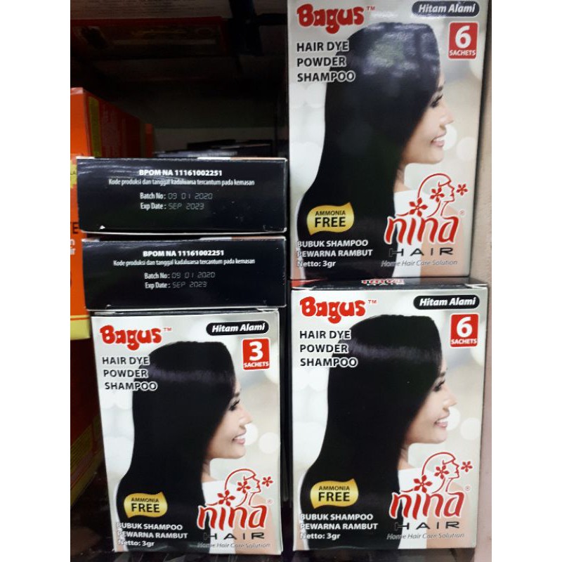 Bagus Nina Hair Dye Powder Shampo