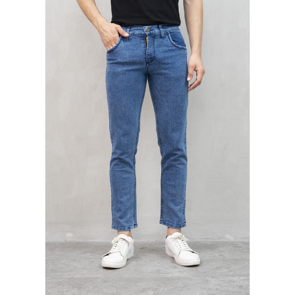 Celana panjang Jeans Slim Fit biru pudar denim pants pria houseofcuff