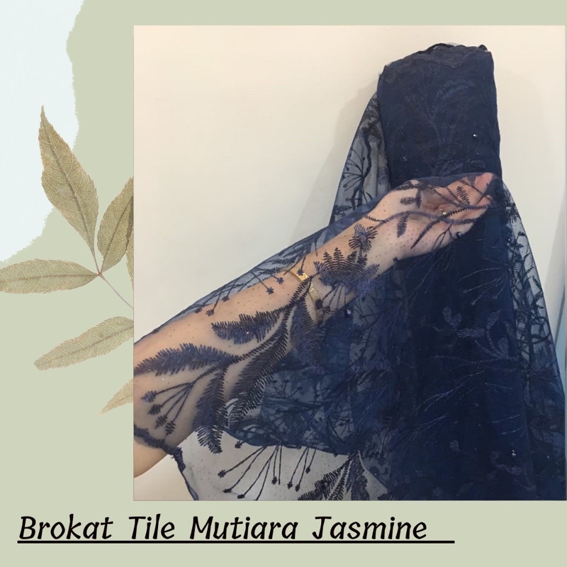 Kain Tile Mutiara Premium Jasmine Warna Biru