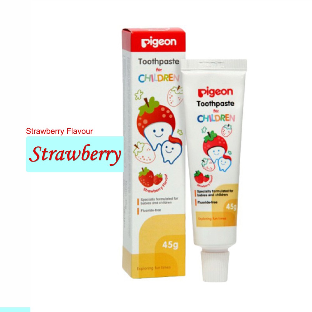 PIGEON PASTA GIGI ANAK - Toothpaste Pigeon For Kids 45 gr Rasa Strawberry, Rasa Jeruk