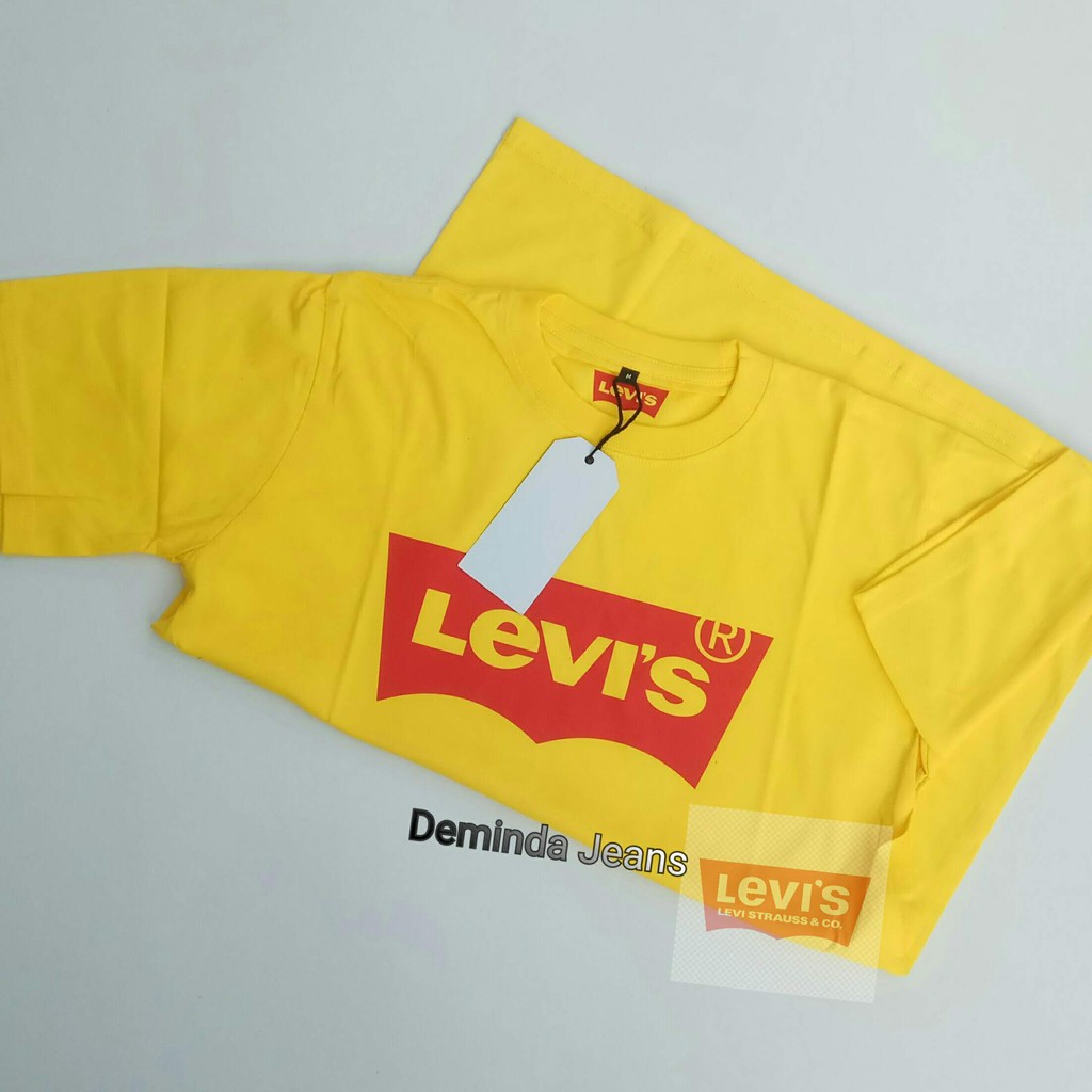 Kaos Pendek Oblong Pria Wanita Logo Levi Reguler Size M L XL XXL Terbaru 2023