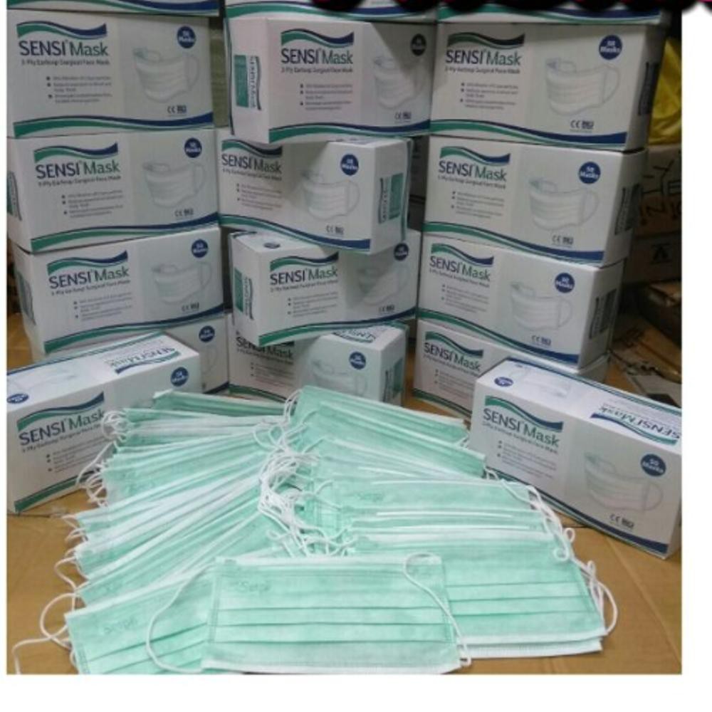  masker  kesehatan masker  sensi  mask 1 box isi 50 lembar 