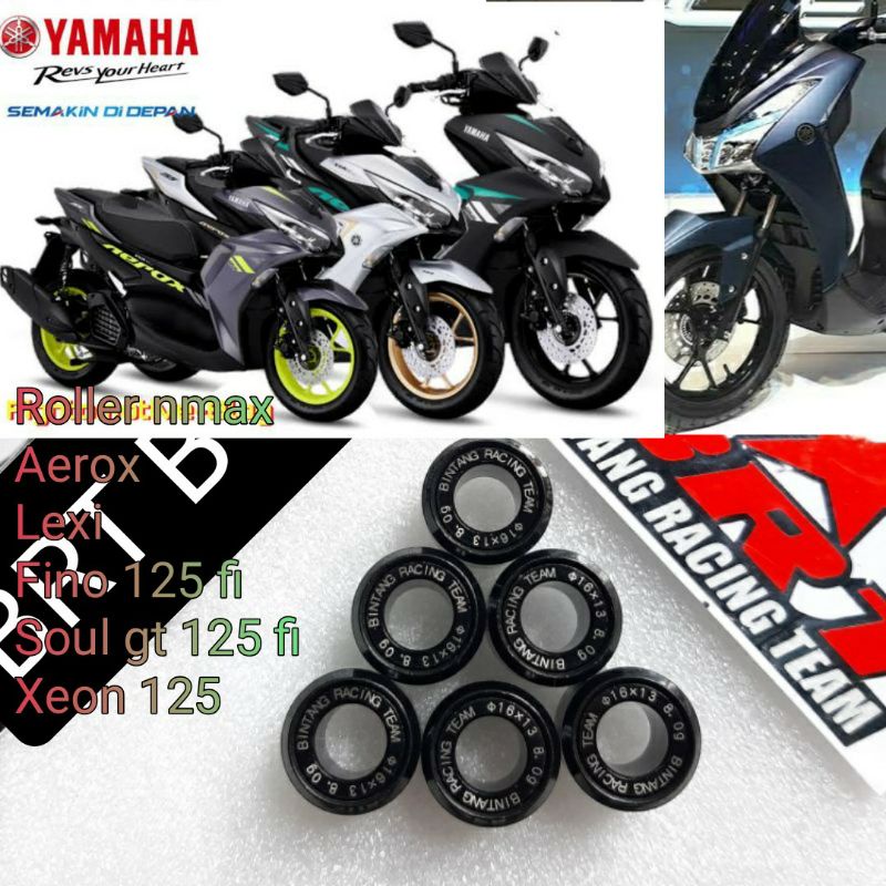 ROLLER BRT AEROX NMAX LEXI 9 GRAM 10 GRAM 11 GRAM 12 GRAM 13 GRAM ROLLER  RACING AEROX N MAX LEXI MIO M3 FINO XRIDE XEON FREE GO ROLLER RACING BRT BLACK DIAMOND AEROX SUPER BLACK DIAMOND NMAX/AEROX MIO M3/LEXI/FINO 125/SOUL GT 125 FI/CLD TDR KAWAHARA